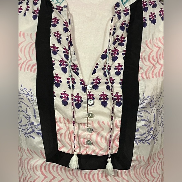 Anthropologie Maeve Istmo Tunic Sleeveless Silk Tank Top Belt Not Included Size2 - Picture 6 of 16